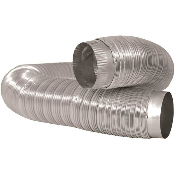 Everbilt 4.4 in. W x 4.4 in. H x 24.55 in. L Heavy Duty Aluminum Duct with Collars MFX46C2ULHD12